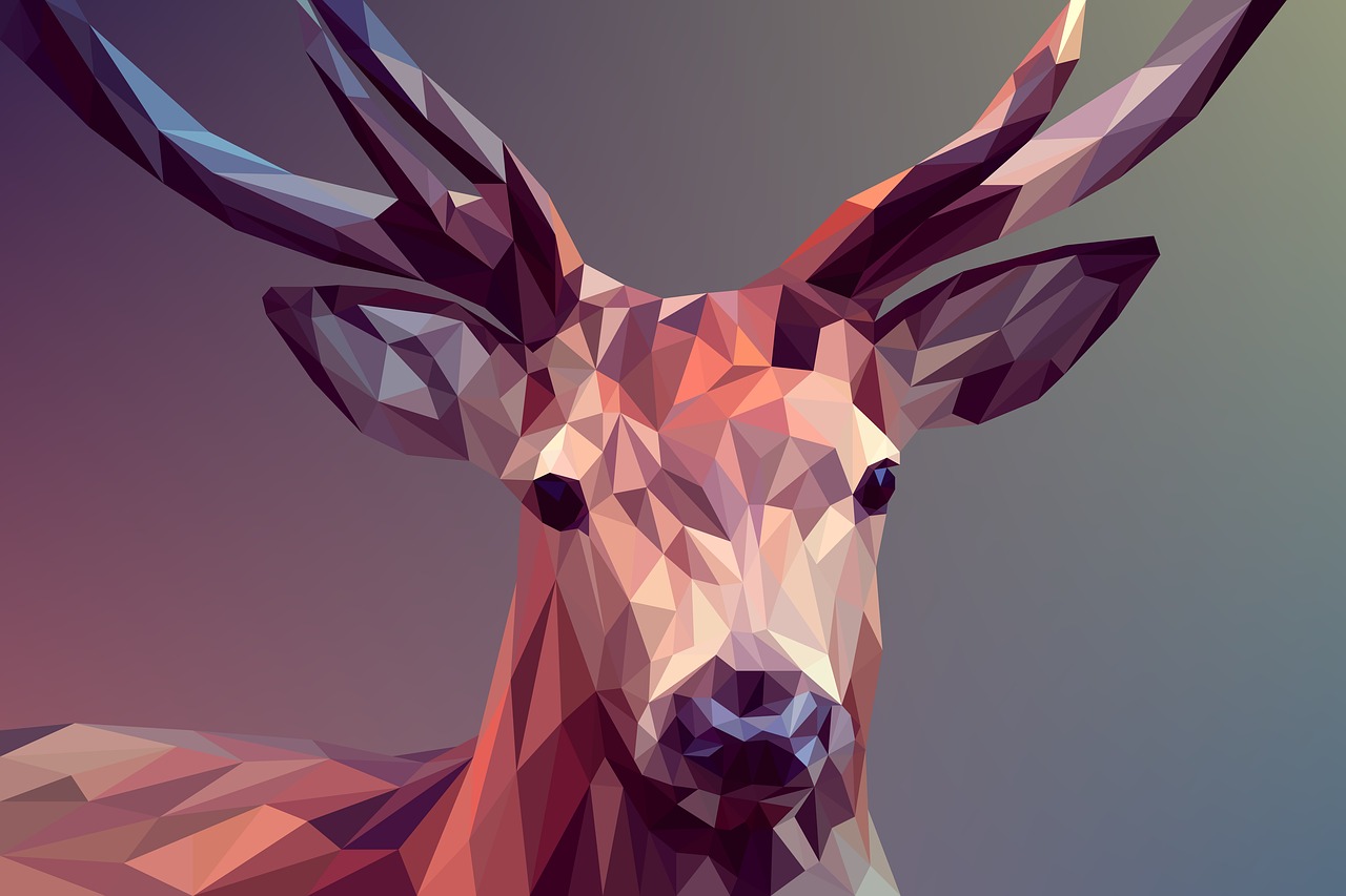 A deer that is pixelated.